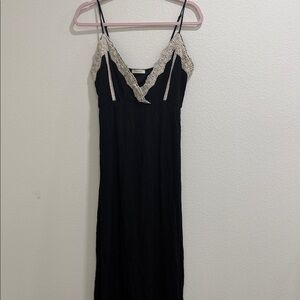 Phanuel Black Dress with Cream Lace Detail
